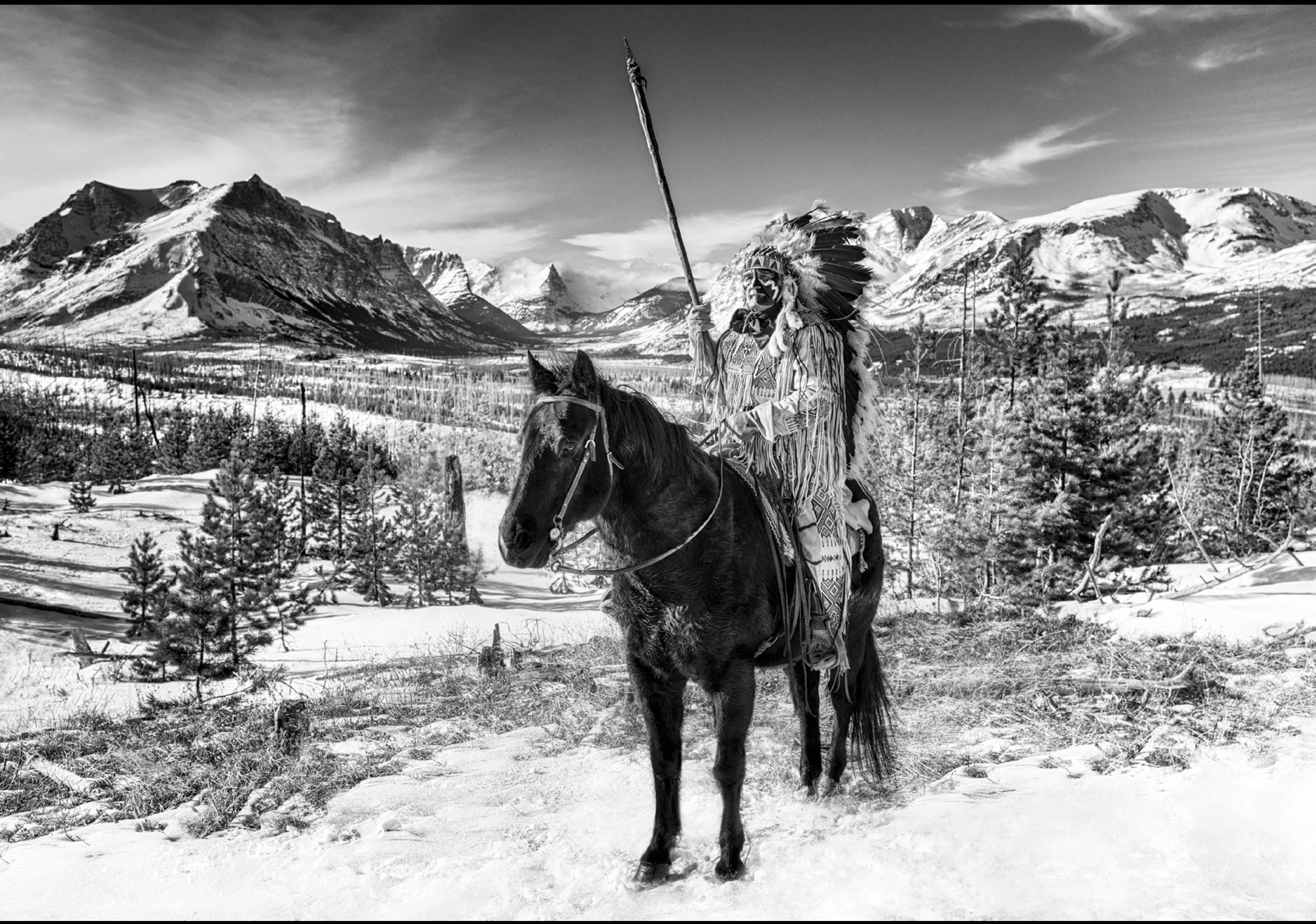 David Yarrow Black and White Photograph - Blackfeet Nation 