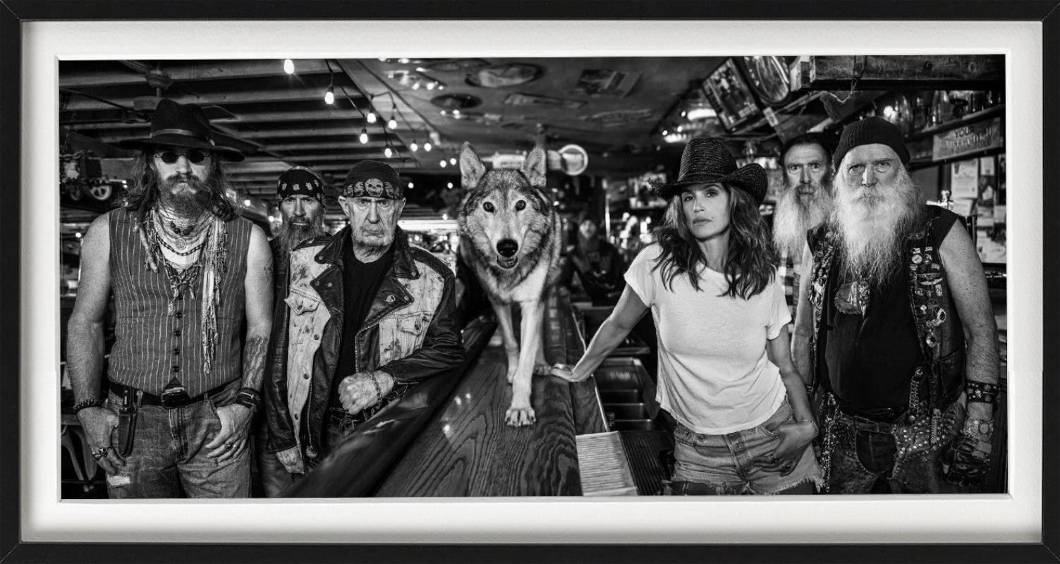 'Breaking Bad' - Barscene with wolf, fine art photography, 2023 - Contemporary Photograph by David Yarrow