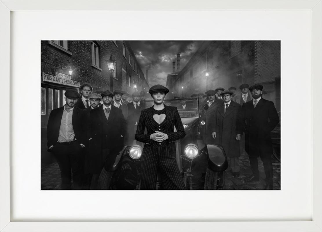 By order of the Peaky Blinders - Cara in the role of Thomas Shelby, 2023 - Black Black and White Photograph by David Yarrow