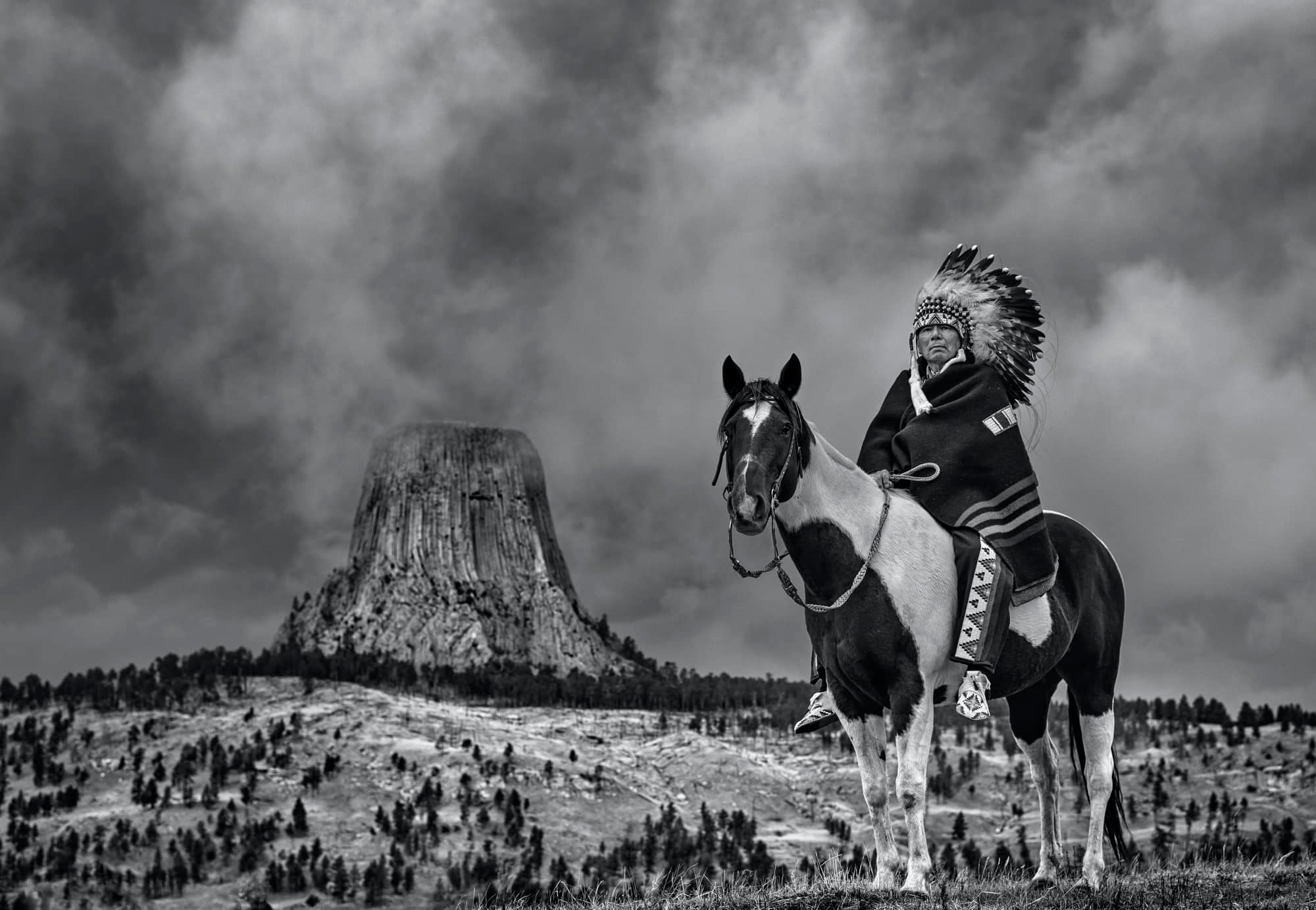 David Yarrow Black and White Photograph - Chief