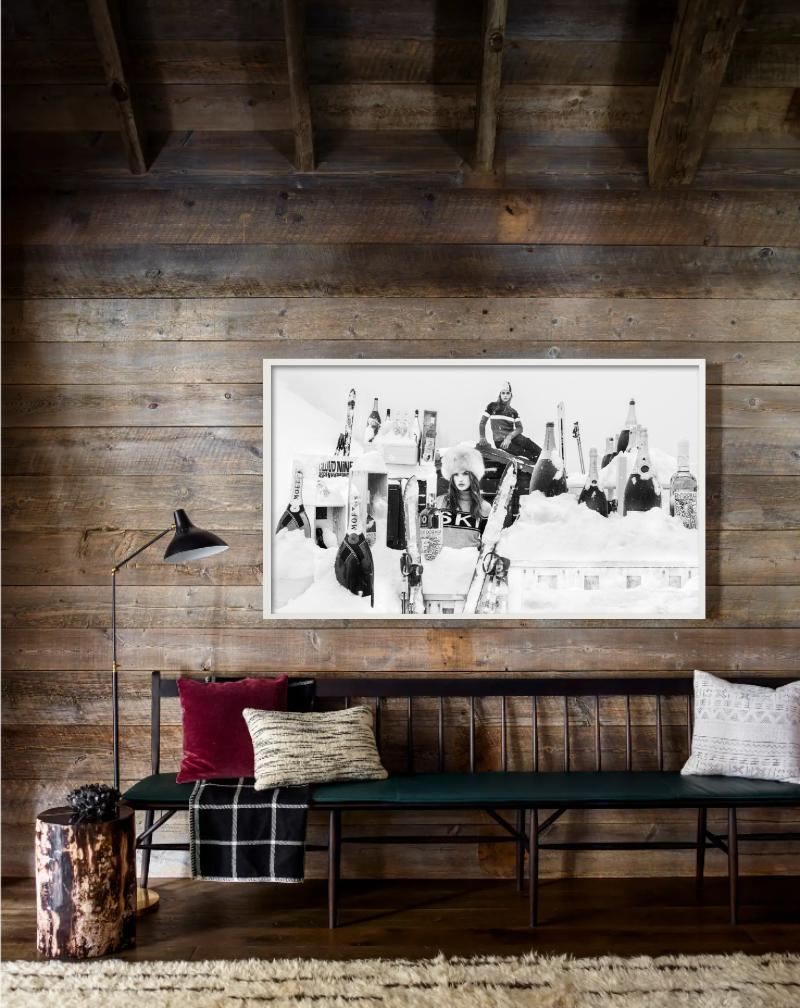 Cloud 9, Aspen - Aprés Ski con champán en la nieve, Fotografía artística, 2022 - Photograph de David Yarrow