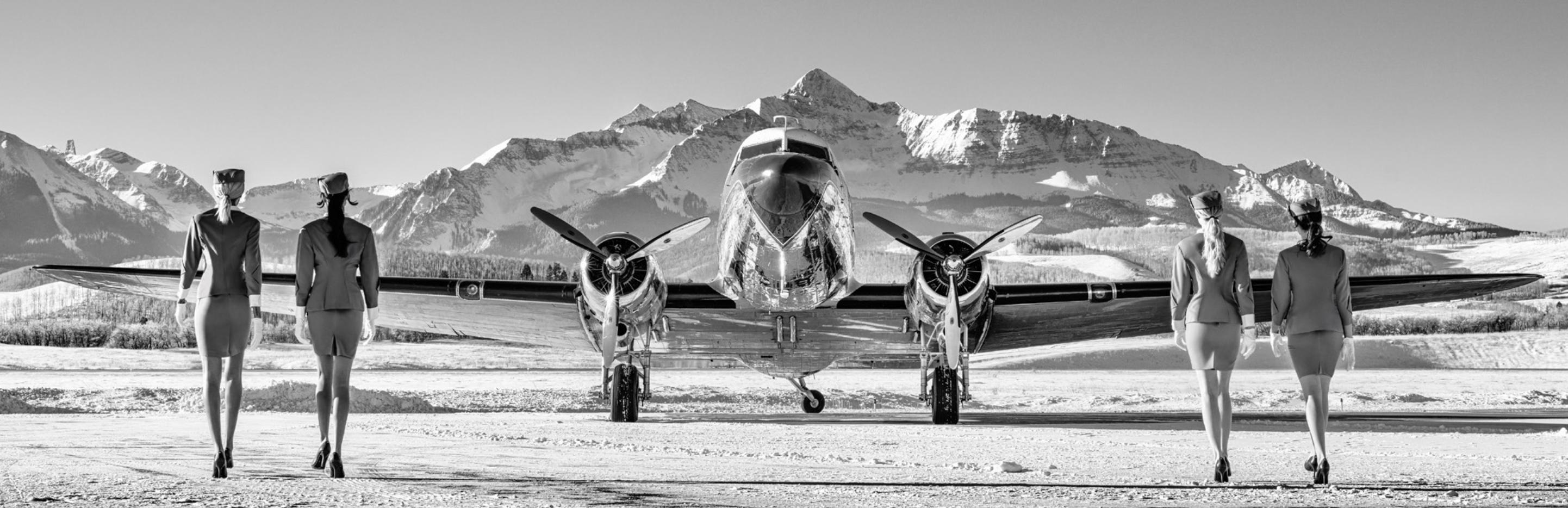 David Yarrow Black and White Photograph - Come Fly with Me