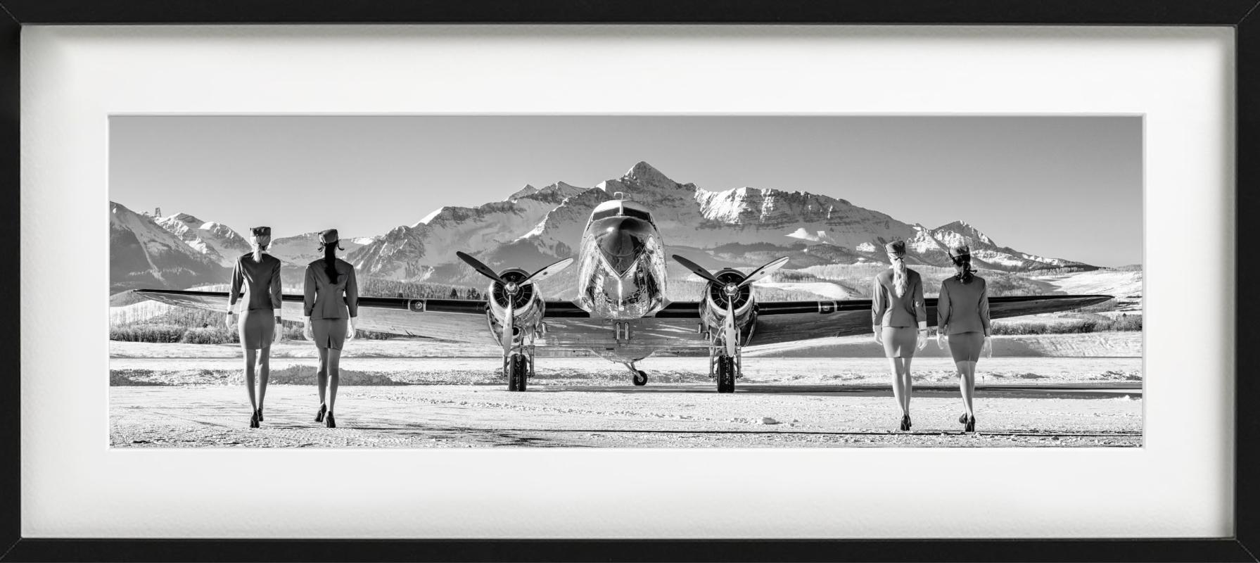 'Come fly with me' - silver airplaine in Telluride , fine art photography, 2023 For Sale 2
