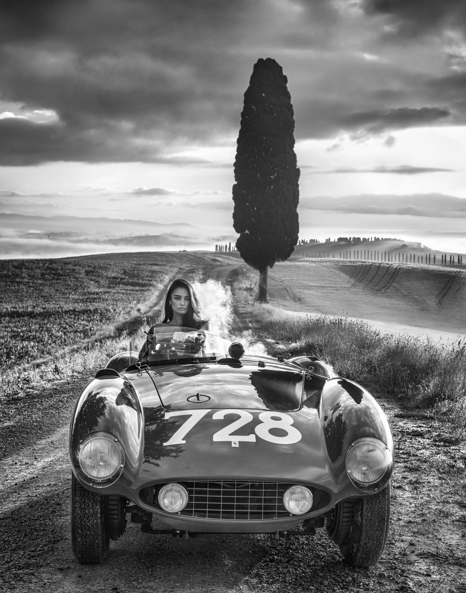 Cypress Point (ByN) de David Yarrow - Ferrari 121LM de 1955 - Toscana, Italia