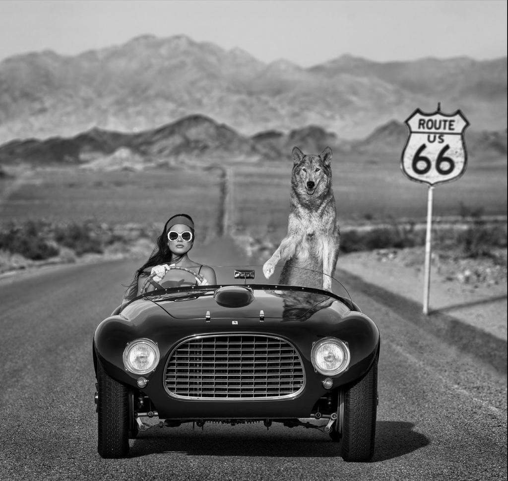 Ferrari II - edition of 12, signed by artist

In the 1950s, the Californian Dream made Route 66 the most famous road in the world. The route of flight for the American Middle Class, 
the stretch of road east of Amboy in the baking Californian desert