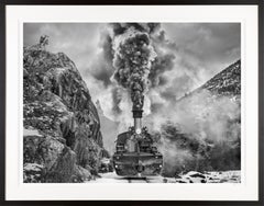 David Yarrow Photograph "Vantage Point" of Train in the Western Frontier 