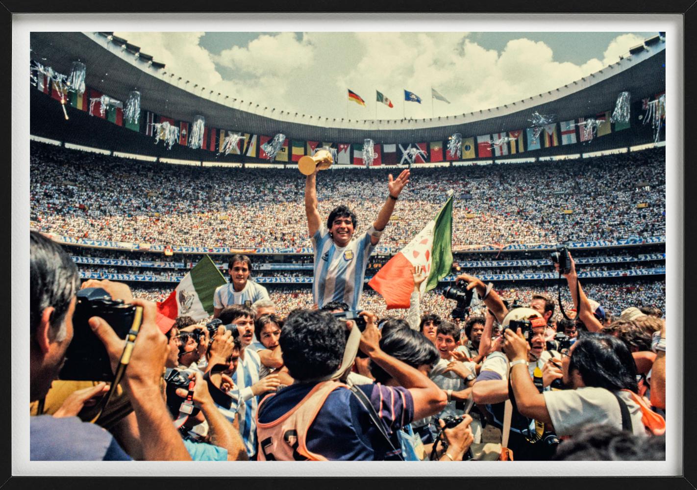 Diego Maradona - Celebration of Winning the World Cup, Fine Art Photography 1986 For Sale 1