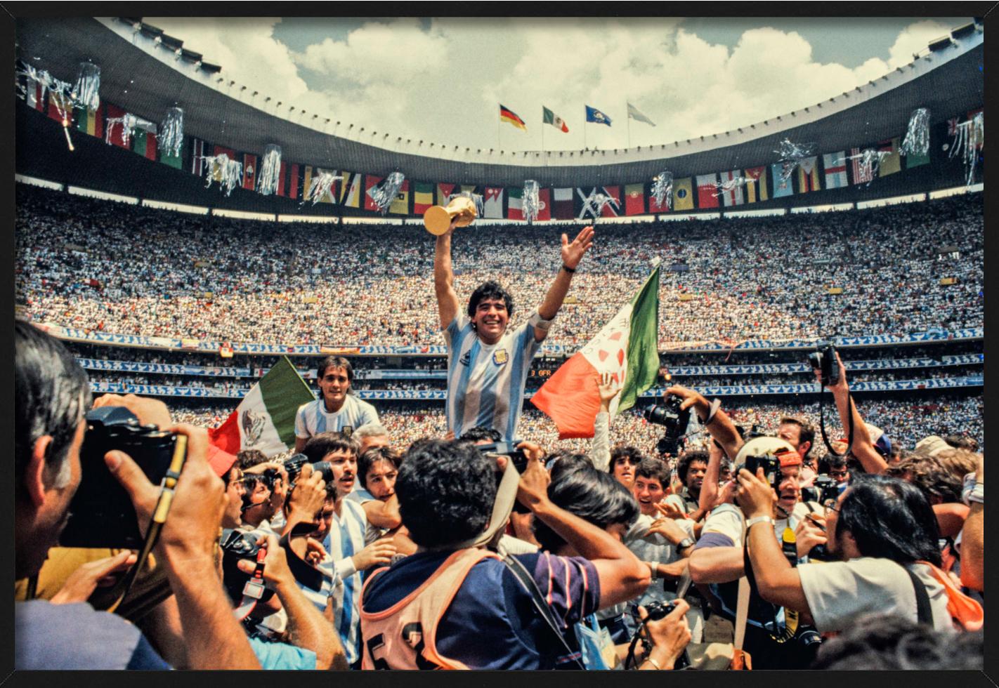 Diego Maradona - Celebration of Winning the World Cup, Fine Art Photography 1986 For Sale 2