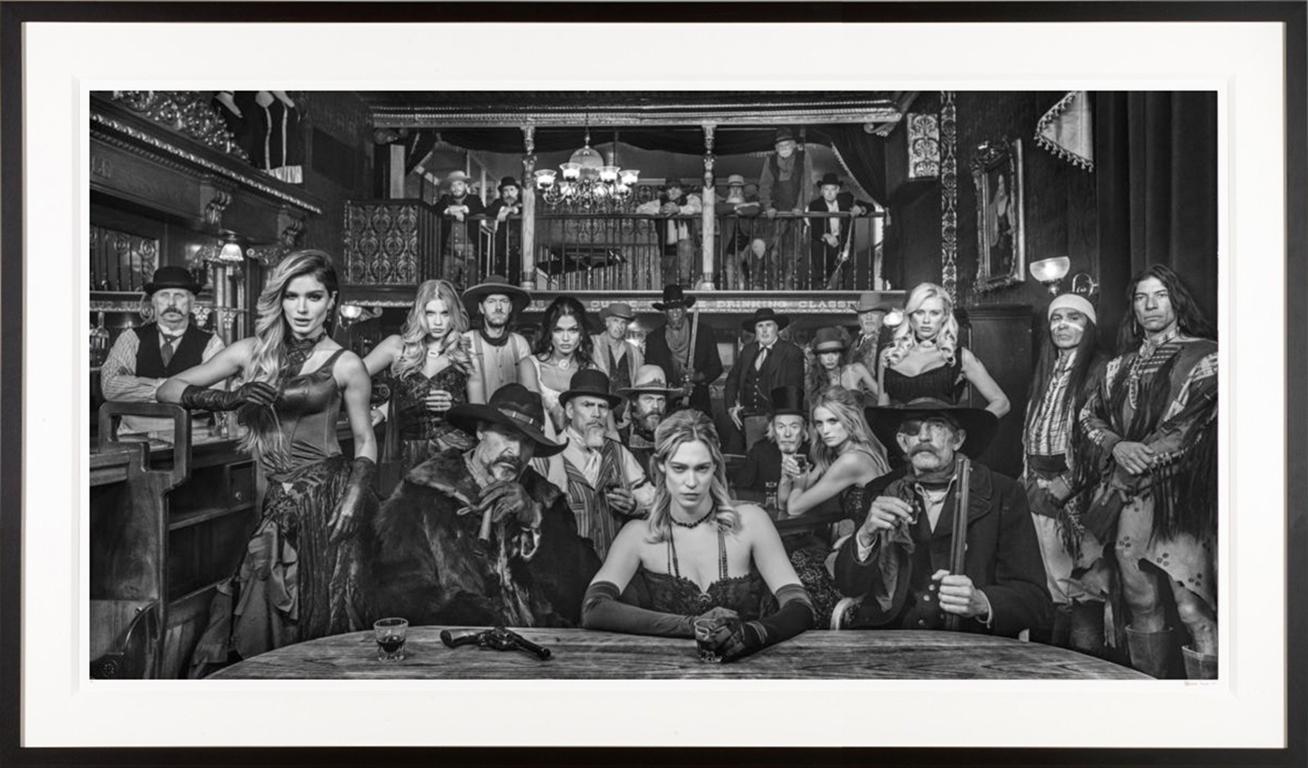 David Yarrow Black and White Photograph - Durango Sexy Colorado Brothel Black and White Framed Photograph in Saloon