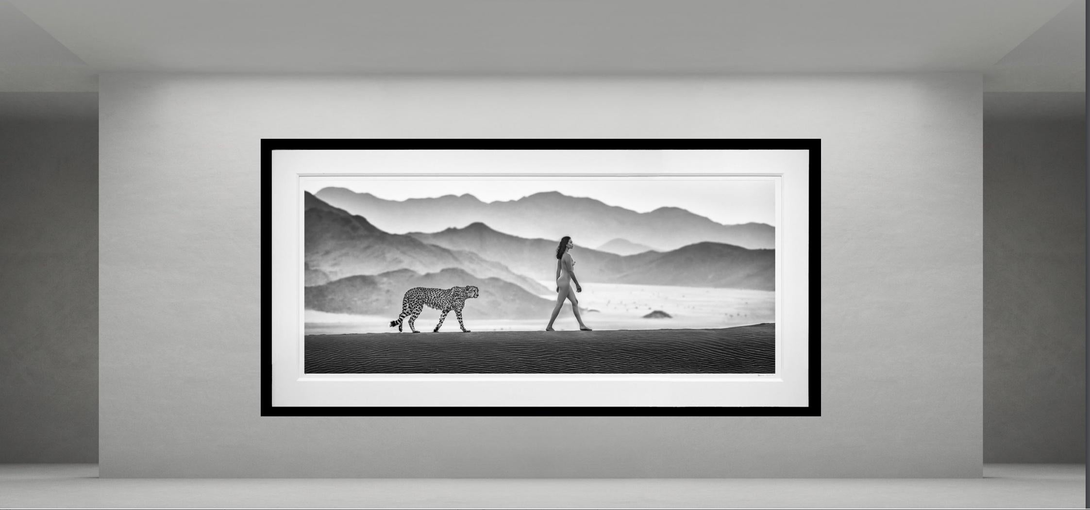 Eternity B&W, Namibia von David Yarrow – Wildtierfotografie – Cheetah im Angebot 1