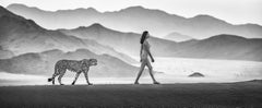 Eternity B&W, Namibia by David Yarrow - Wildlife Photography - Cheetah