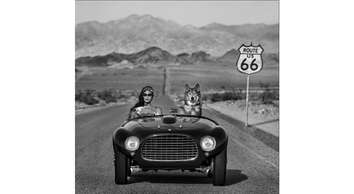 David Yarrow Black and White Photograph - Ferrari 