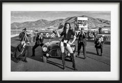 Ford vs. Ferrari - Racetrack with Vintage Car, Fine Art Photography 2025