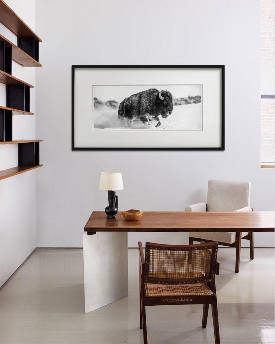 Frozen Mountain, Spanish Creek – Buffalo in Schnee, Kunstfotografie, 2024 im Angebot 1