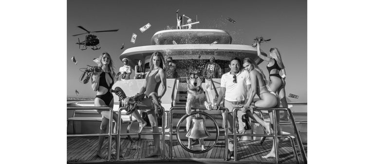 David Yarrow Get The F*** Off My Boat II (B&W), Jordan Belfort