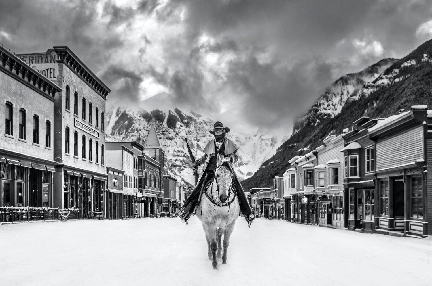 David Yarrow Black and White Photograph - Go West Young Man