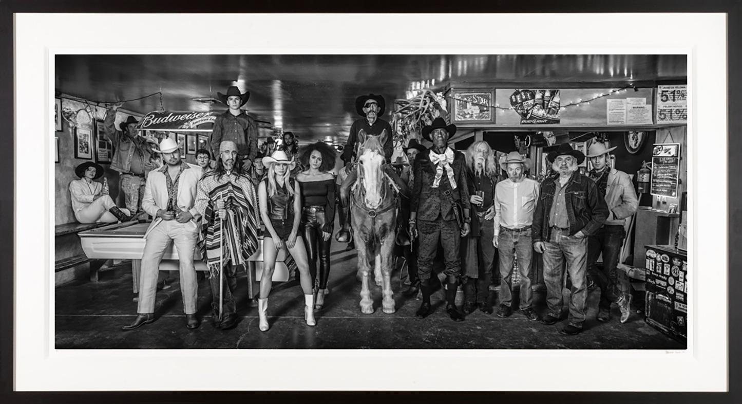 David Yarrow Nude Photograph - "Happy Hour" Sexy Josie Canseco in Saloon with Cowboy LAST ONE!