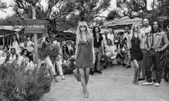 Le Club 55 - Crowd in St. Tropez's famous Beach Bar, Fine Art Photography, 2024