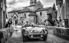 Mille Miglia (B&W) by David Yarrow - 1955 Ferrari 121LM - Tuscany, Italy