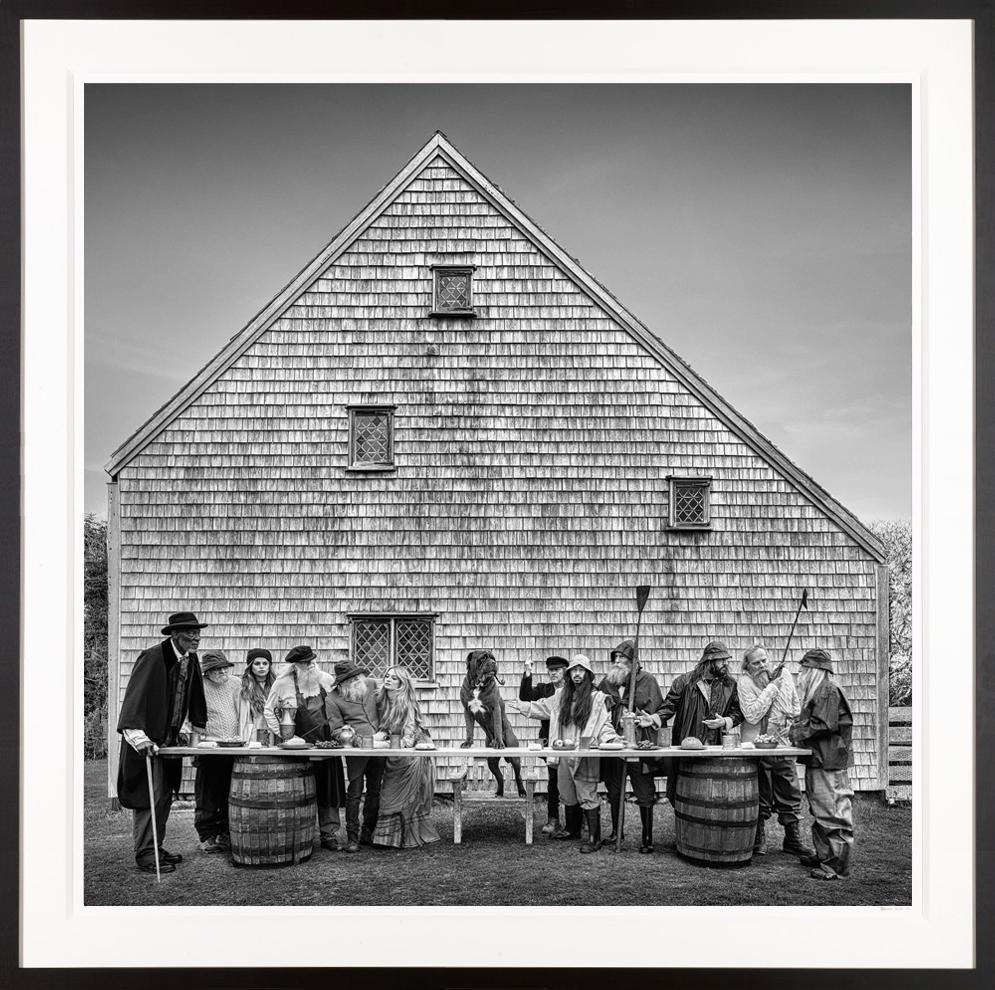 David Yarrow Black and White Photograph - "Nantucket's Last Supper on Nantucket Island" Framed Limited Edition Photograph