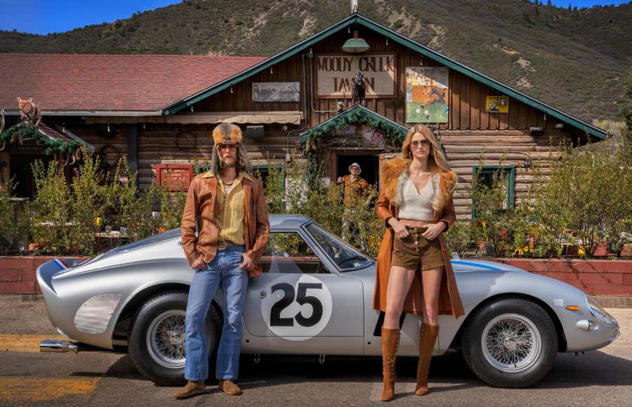 No Boundaries (Colour) by David Yarrow - Aspen, Colorado - Ferrari 250 GTO
