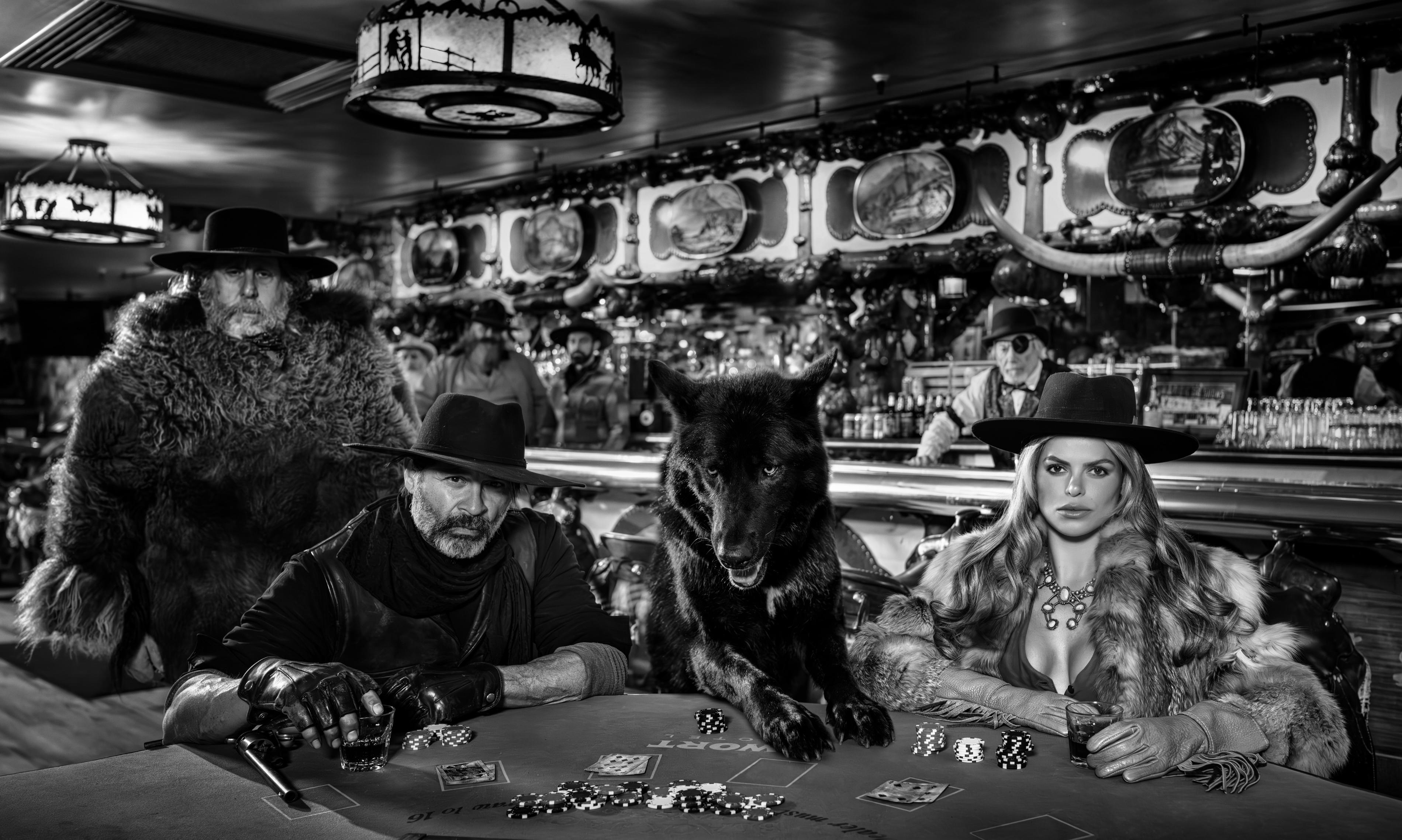 David Yarrow Black and White Photograph - Poker Nights