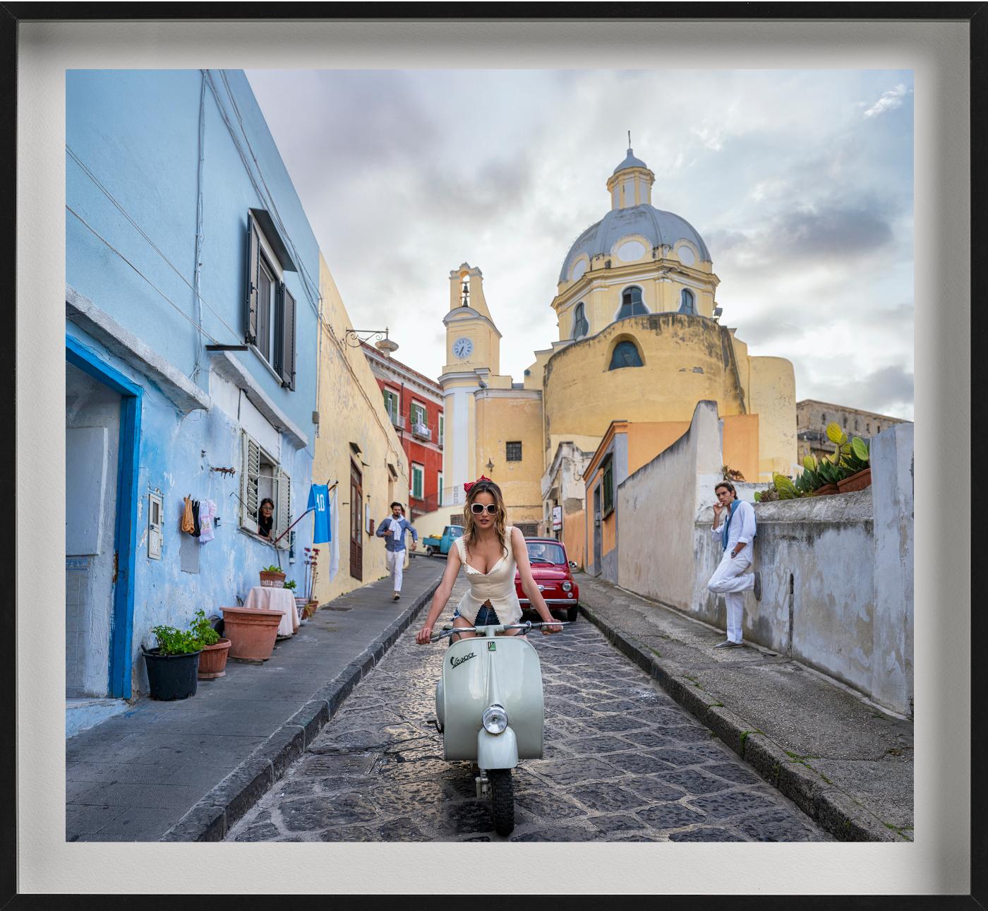The Girl On The Vespa - A Woman Riding Through Town, Fine Art Photography, 2025 For Sale 2
