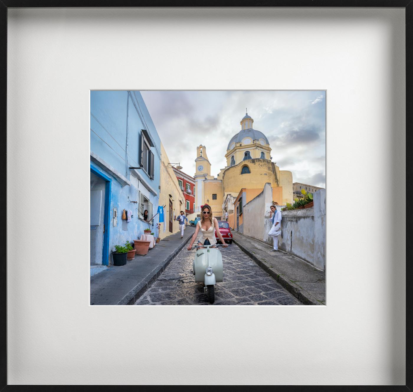 The Girl On The Vespa - A Woman Riding Through Town, Fine Art Photography, 2025 For Sale 3