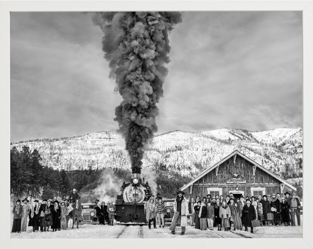 'Purgatory' - historic train in a wild west setting, fine art photography, 2024 - Photograph by David Yarrow