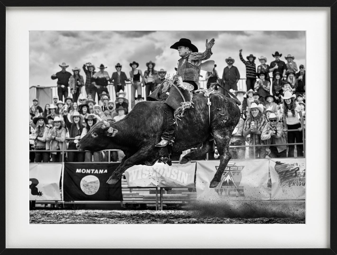 'Ride the Bull' - Rodeo Rider on the Bull, fine art photography, 2023 For Sale 2