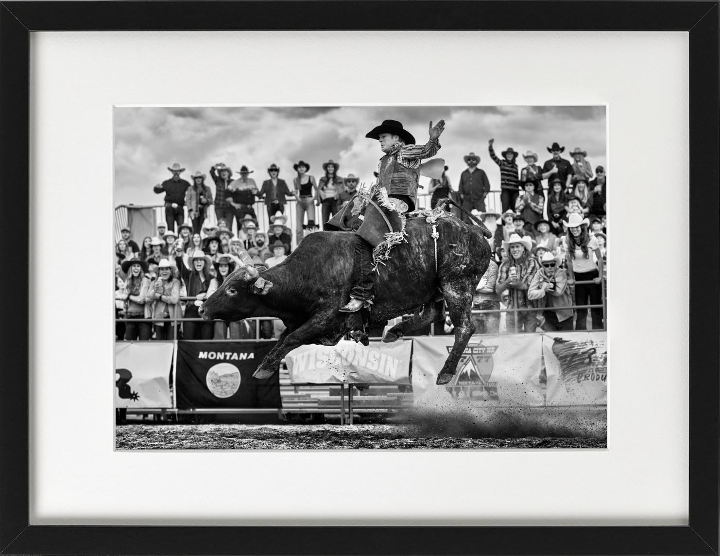 'Ride the Bull' - Rodeo Rider on the Bull, fine art photography, 2023 For Sale 3