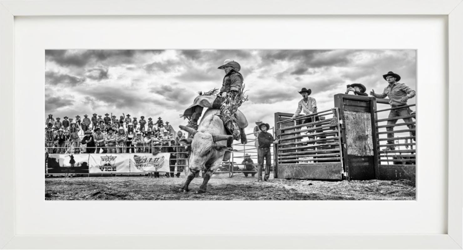 'Rodeo' - Cowboy on a Bull, fine art photography, 2023 For Sale 2