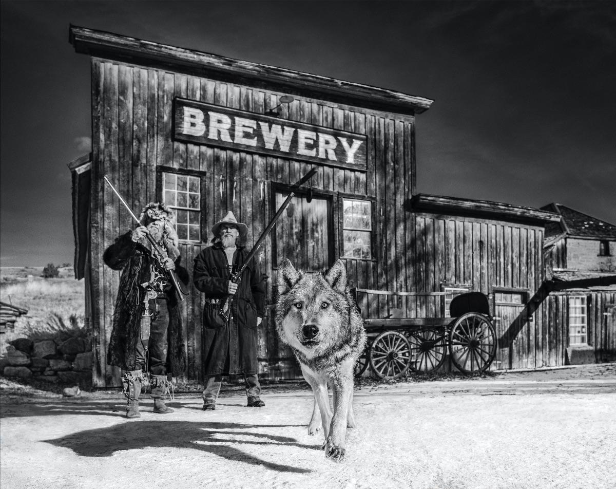 David Yarrow Black and White Photograph - Something's Brewing