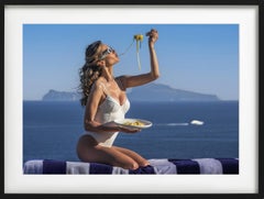 Summer Holiday - Woman Eating Spaghetti, Fine Art Photography, 2025