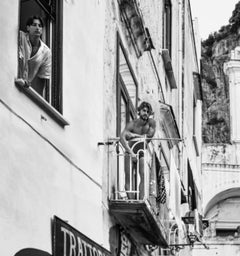 The Amalfi Coast - Model on a Motorscooter in Italy, Fine Art Photography 2024
