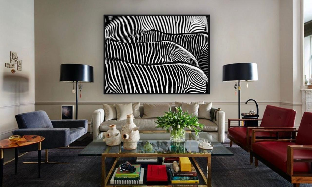 The Factory - fine art photography wildlife of zebras, abstract line pattern - Contemporary Photograph by David Yarrow