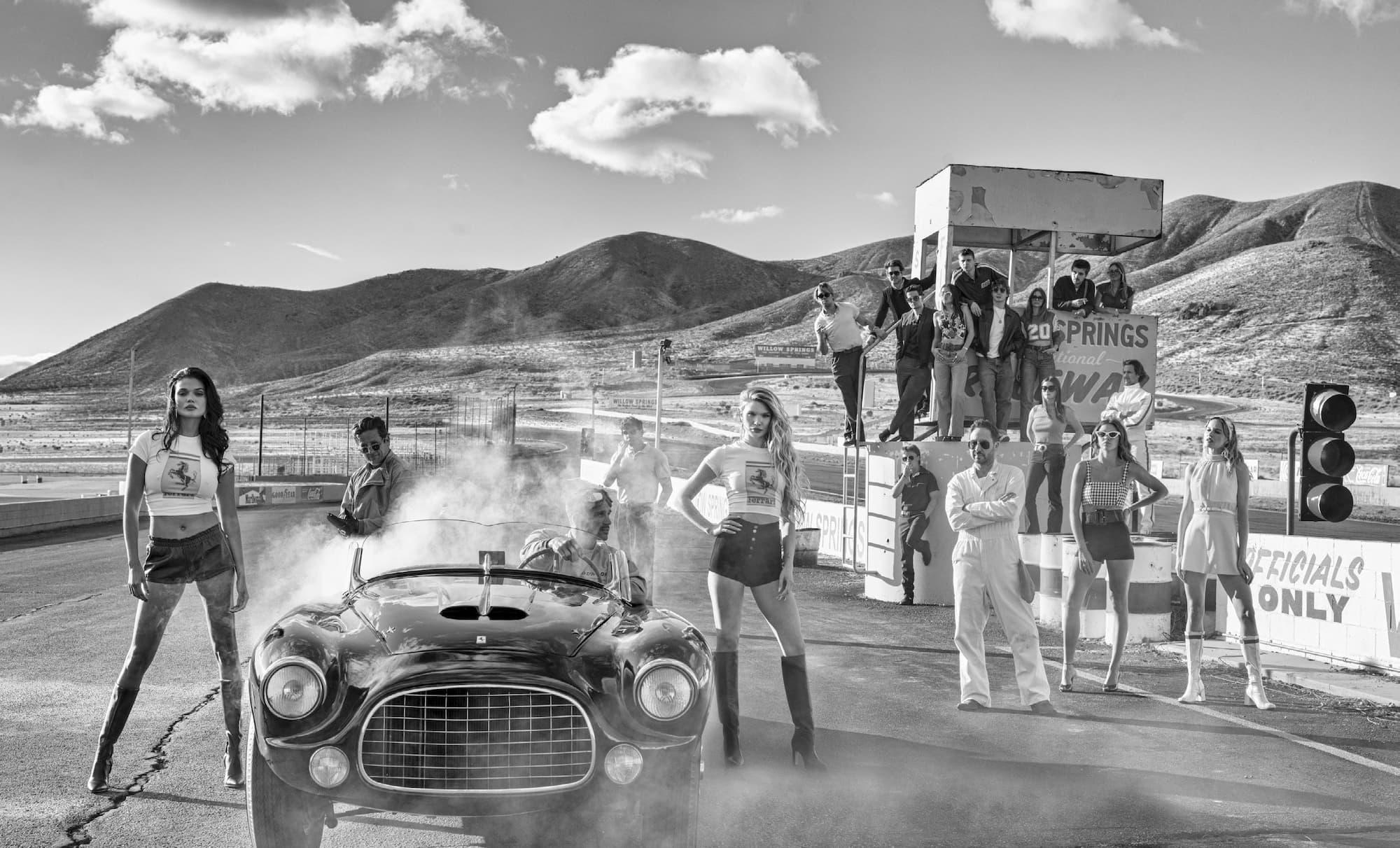 The Ferrari Kids (B&W) by David Yarrow - Willow Springs, California - Racing