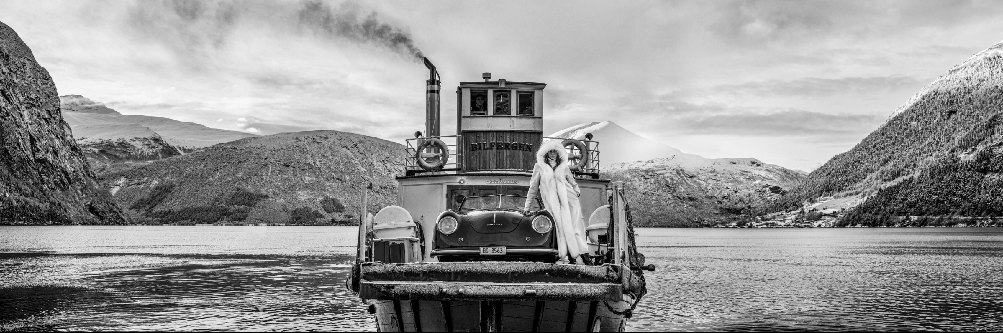 The Girl on the Ferry (B&W) by David Yarrow