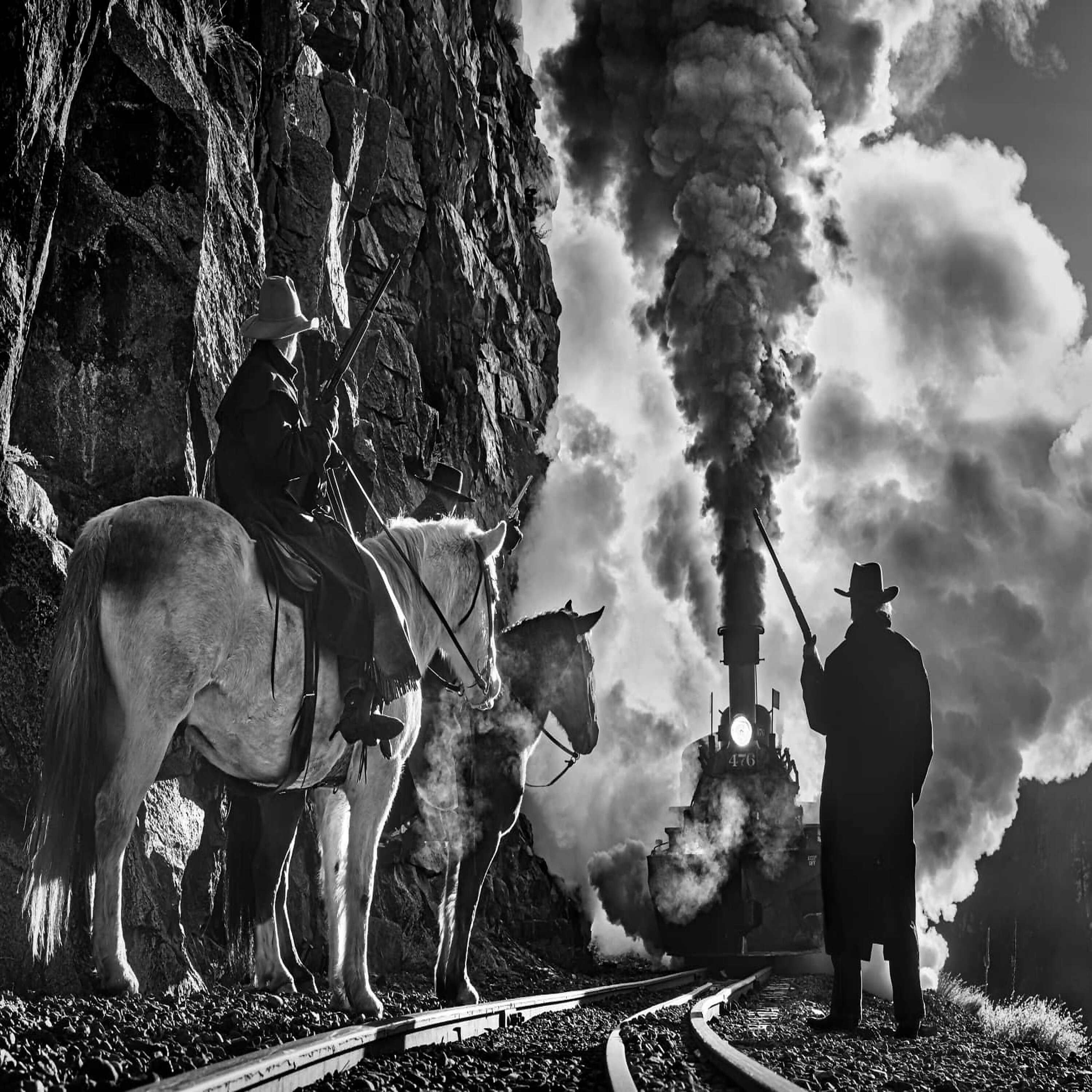 David Yarrow Black and White Photograph - The Iron Horse