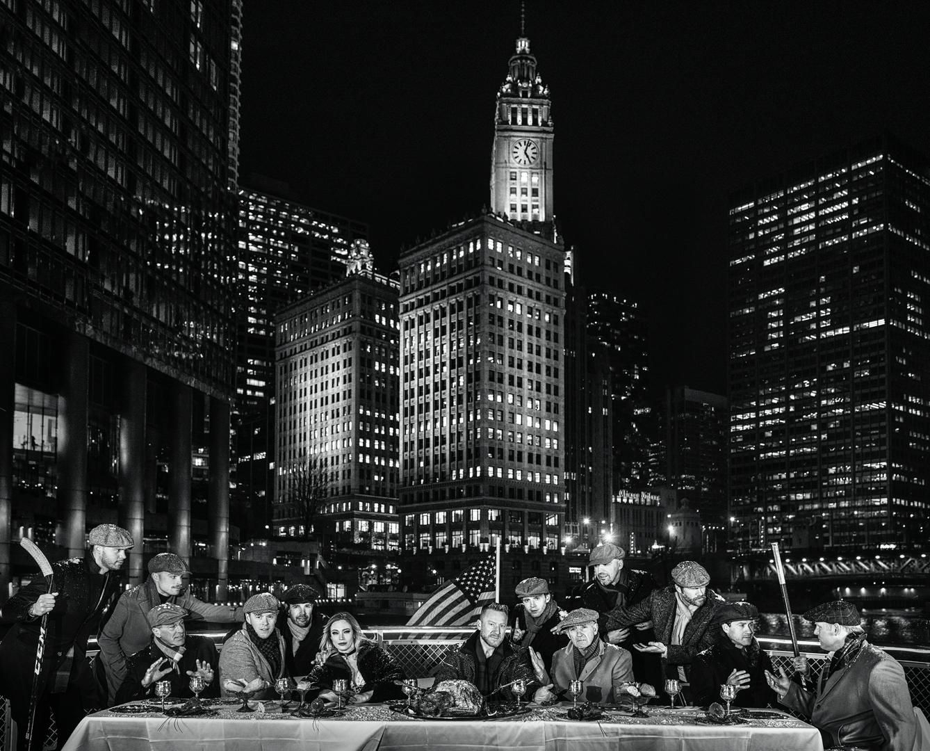 David Yarrow Black and White Photograph - The Last Supper in Chicago