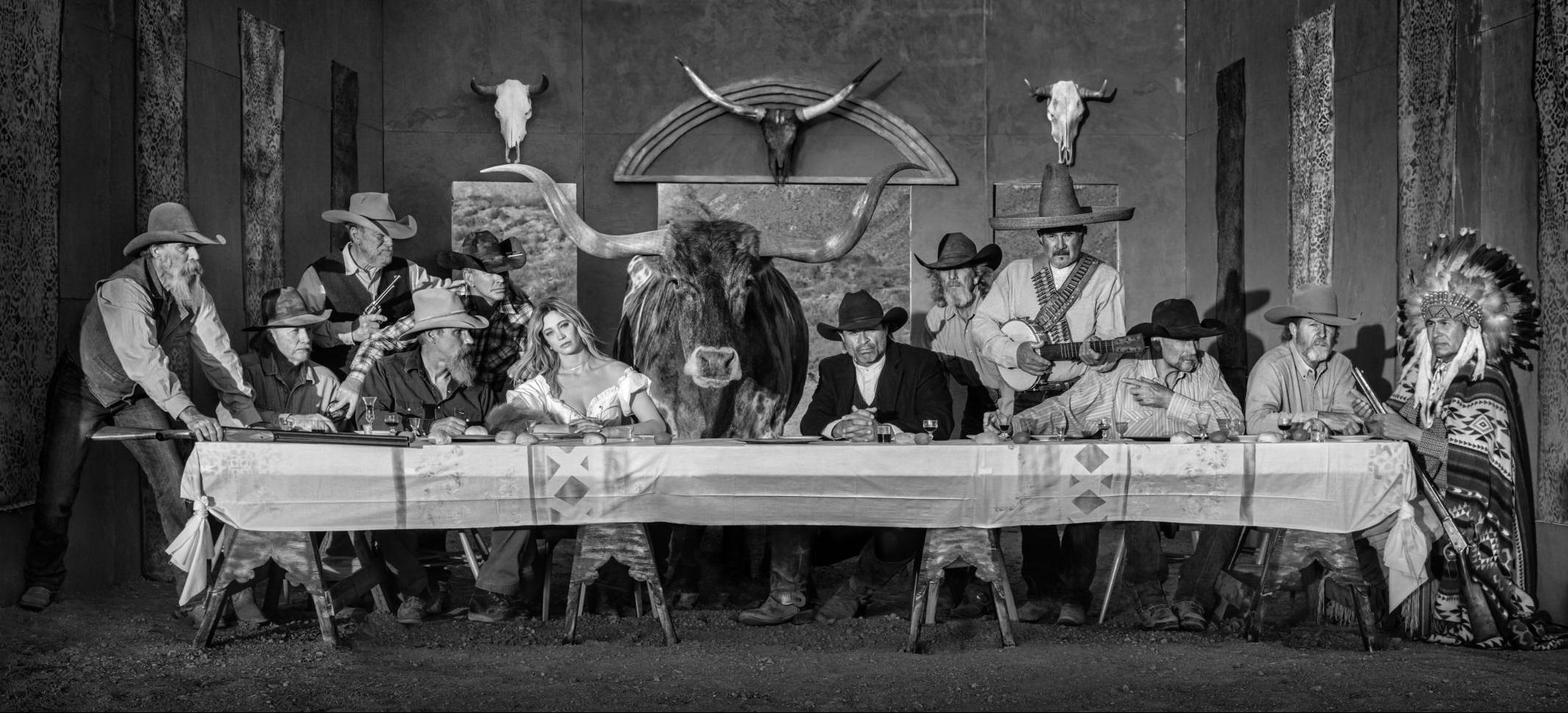 David Yarrow Black and White Photograph - The Last Supper in Texas