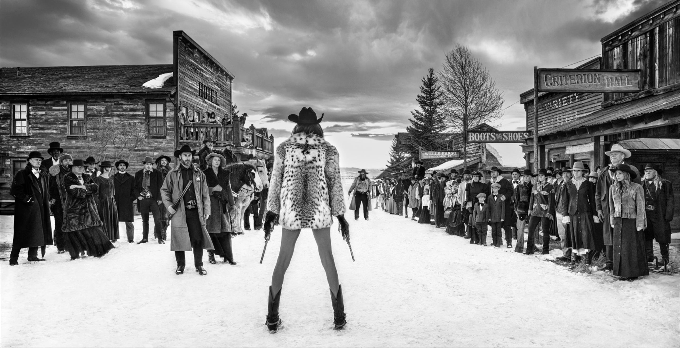 David Yarrow Black and White Photograph - The Quick and The Dead