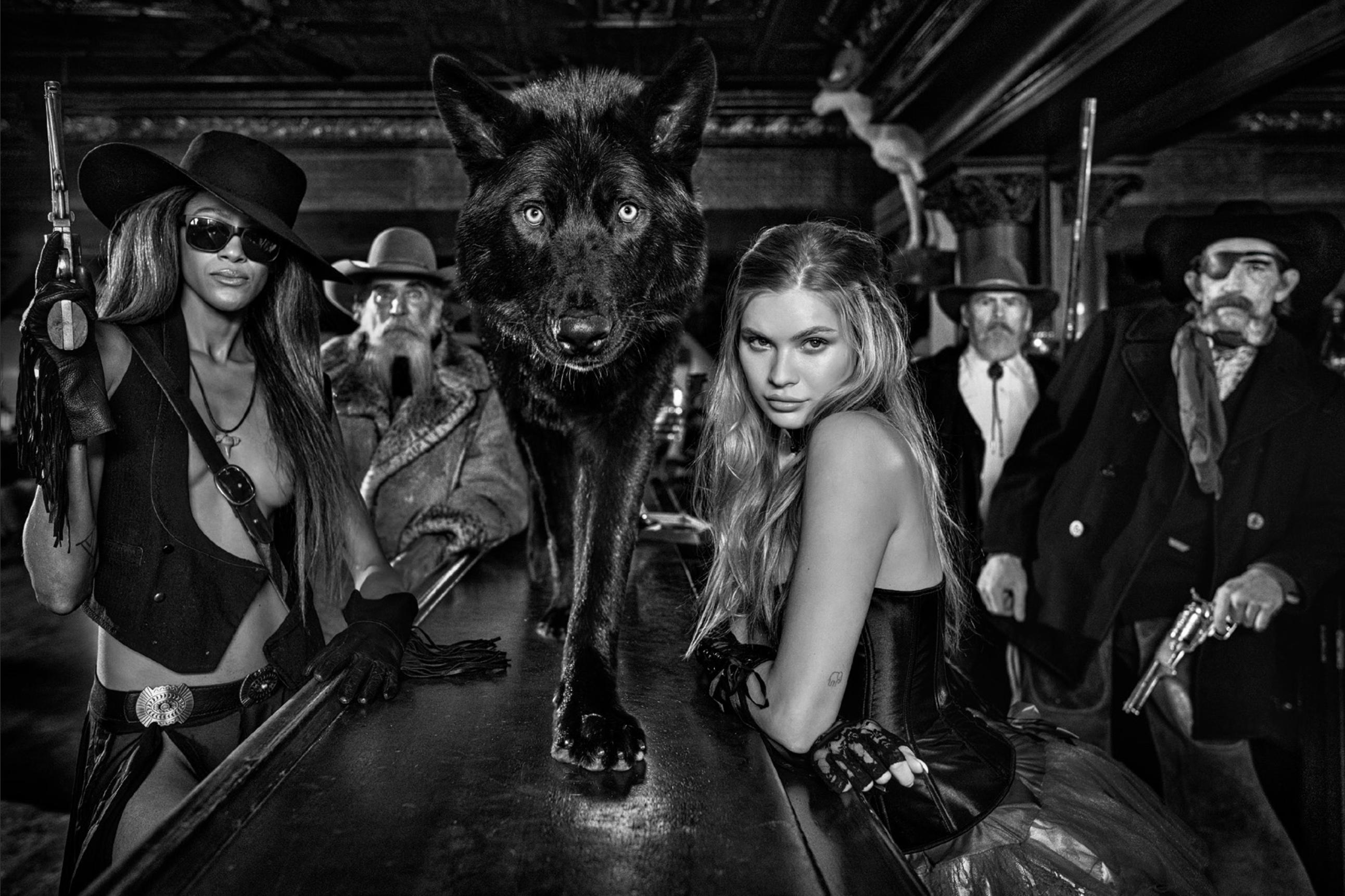 David Yarrow Black and White Photograph - The Residents