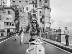 The Road to Amalfi, Italy by David Yarrow - Motorcycle - Vespa - Contemporary