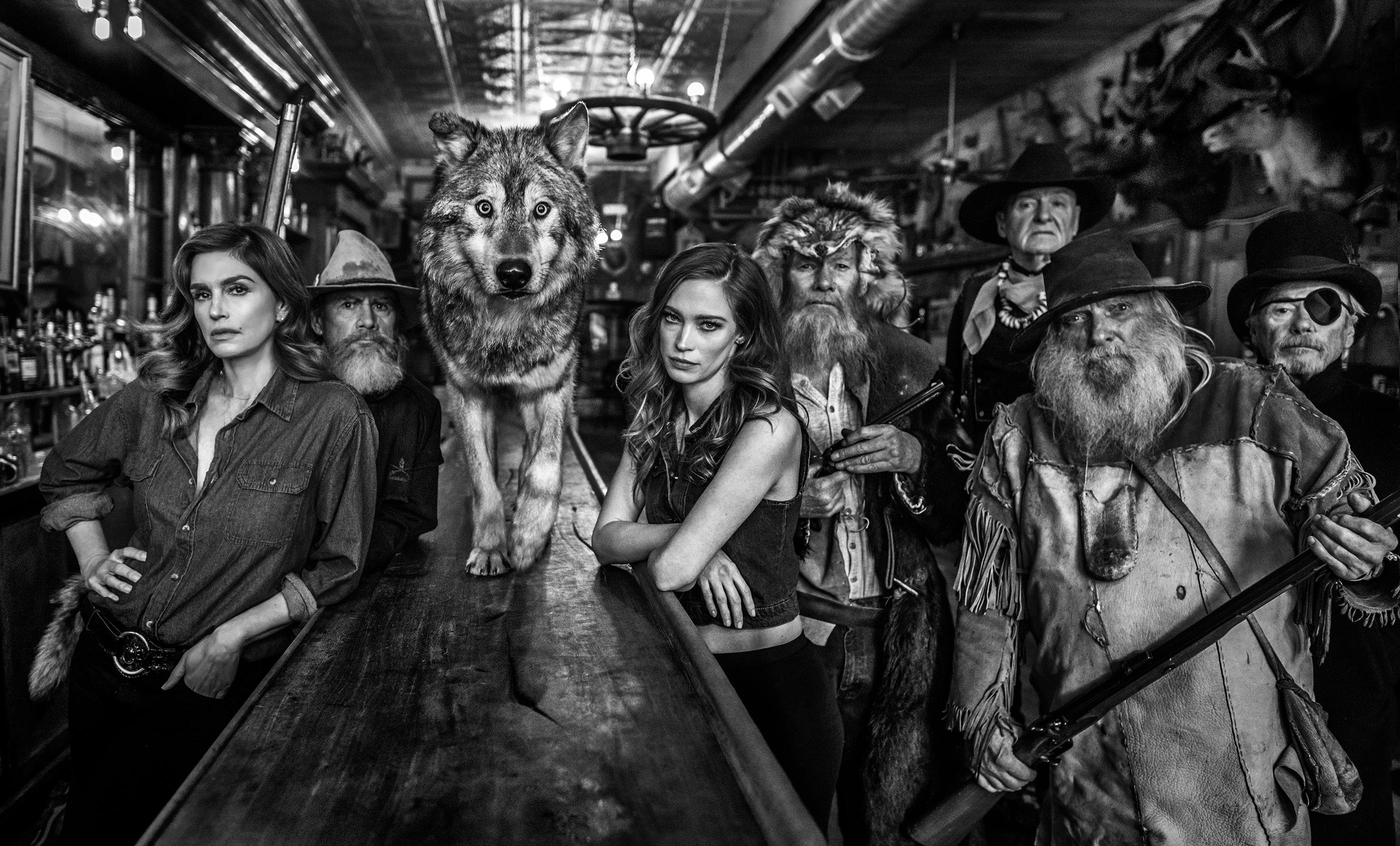 David Yarrow Black and White Photograph - The Unusual Suspects