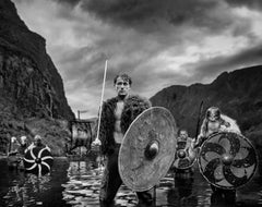 'The Viking' - Vikings standing in a Fjord, fine art photography, 2023