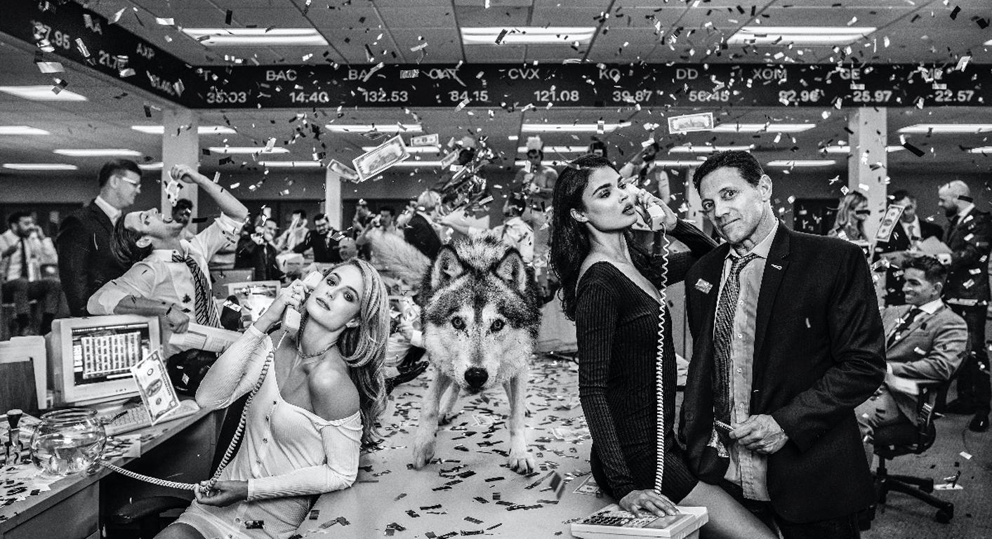 David Yarrow Black and White Photograph - The Wolves of Wall Street
