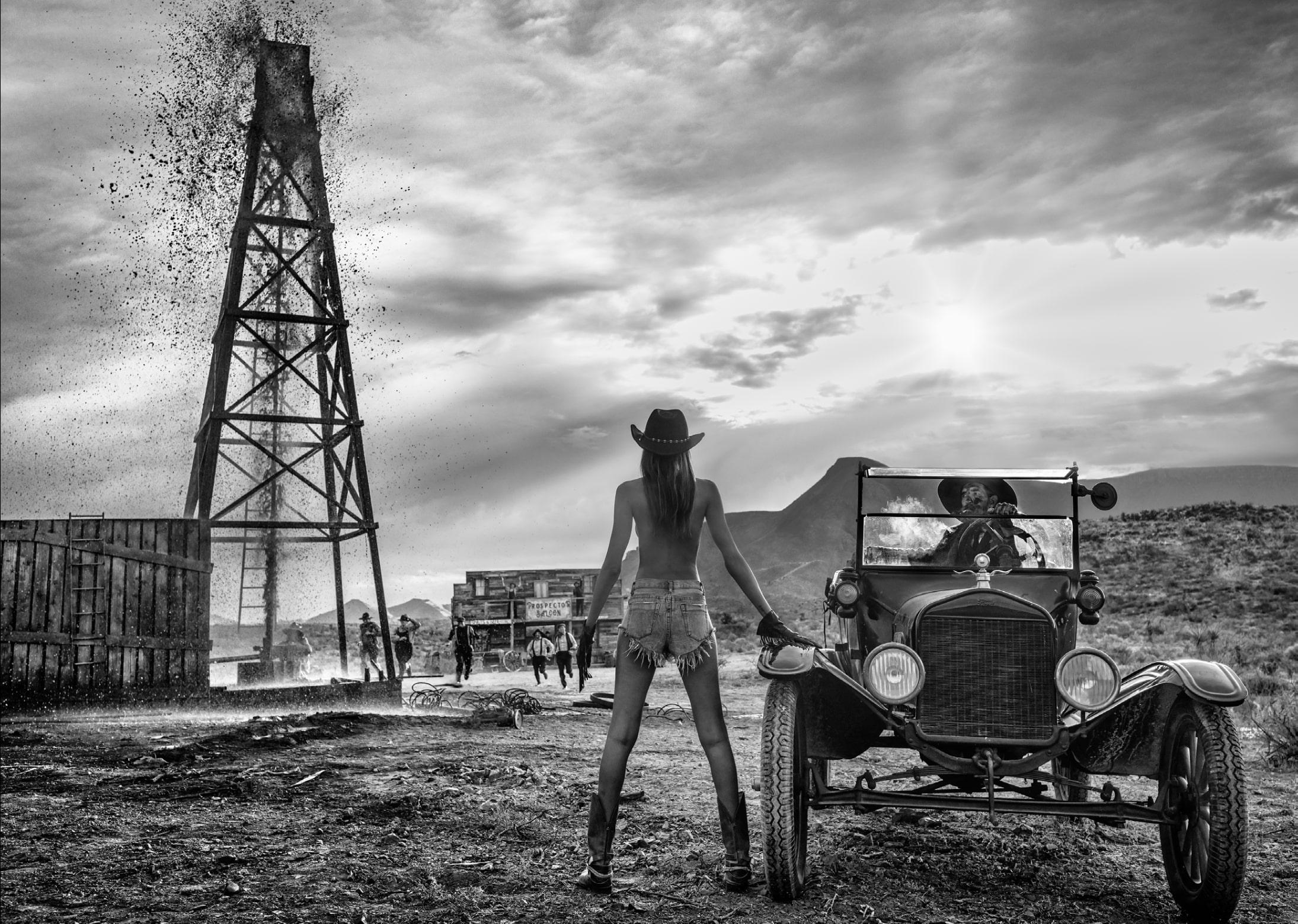 David Yarrow Black and White Photograph - There Will Be Oil 