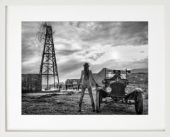 'There will be Oil' - Semi Nude with Oldtimer, Wild West, Fine Art Photography