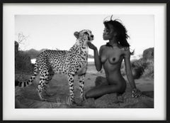 Touch - Nude Model and Cheetah - Limited Edition Fine Art Photography